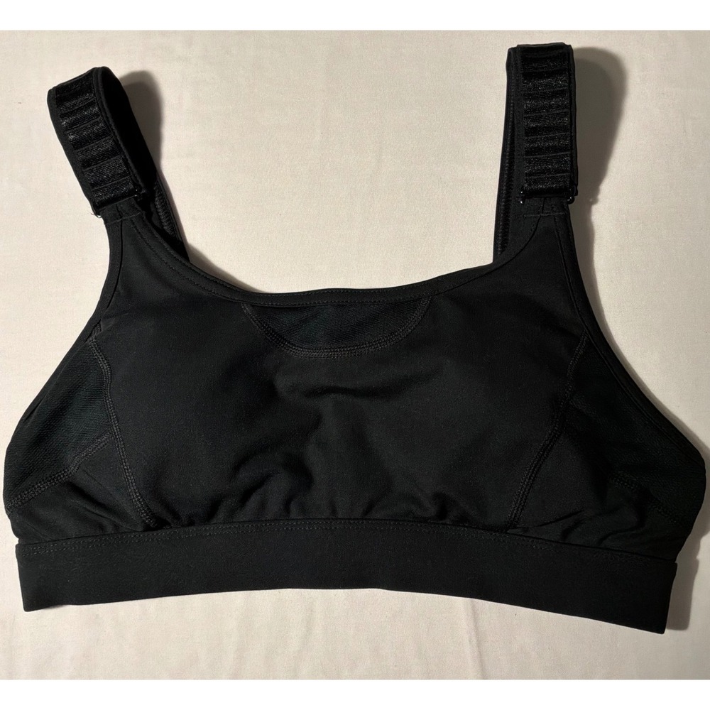 Duluth Trading Co Womens Black High Impact Adjustable Strap Sports Bra Size M